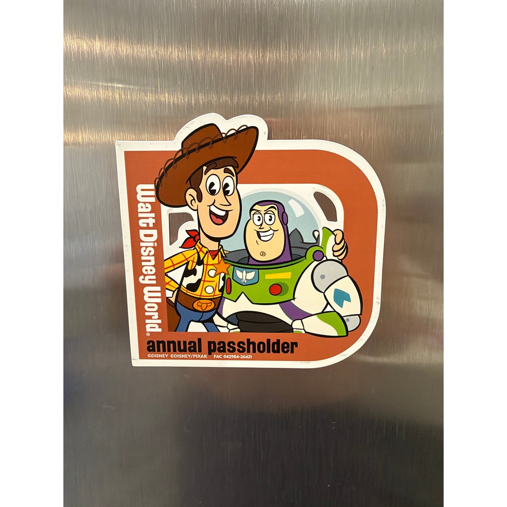 2026 Disney World Buzz Woody Annual Passholder Magnet Toy Story Border Wear